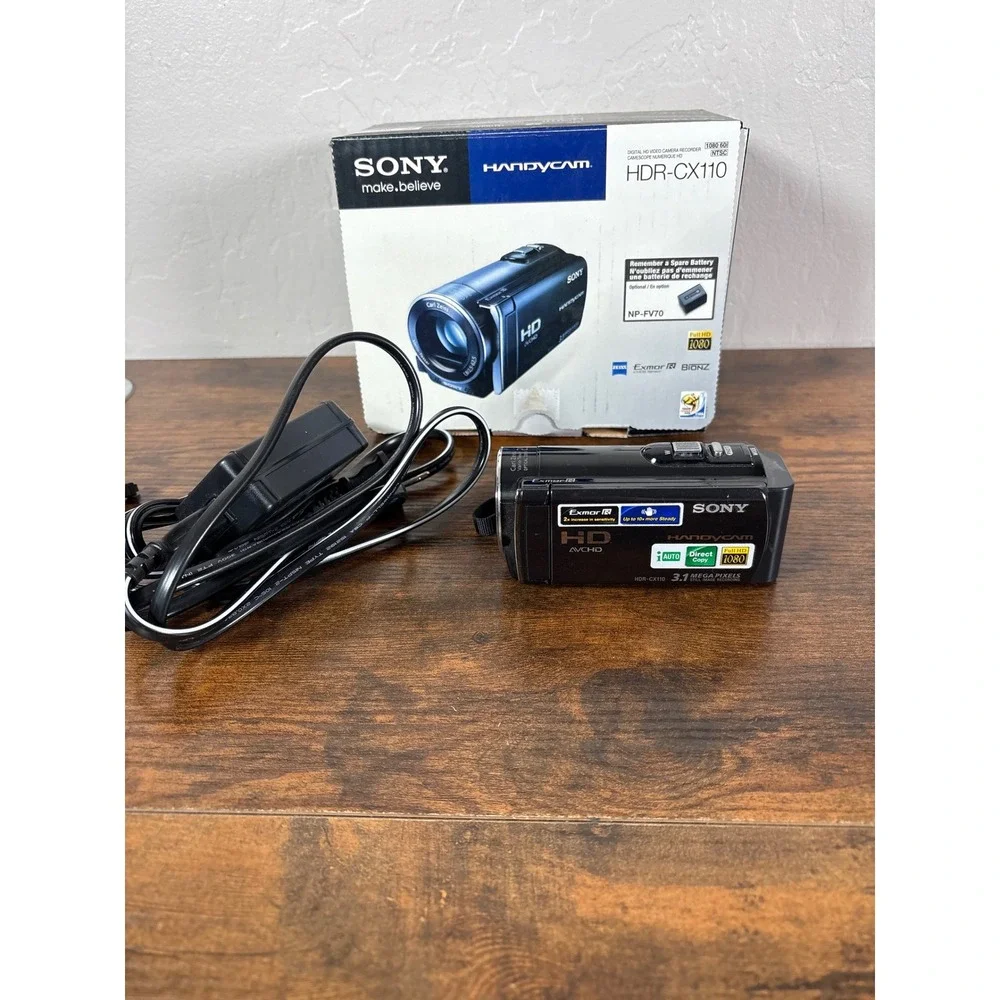 Sony Handycam HDR-CX110 Black Digital HD Video Camera Recorder 25x Optical Zoom